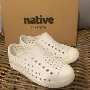 White Natives Size 9 Toddler Shoes